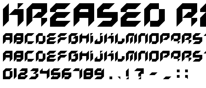 Kreased Regular font